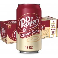 Dr Pepper Cream Soda Drink Can 355ml Pack (Pack Of 12)